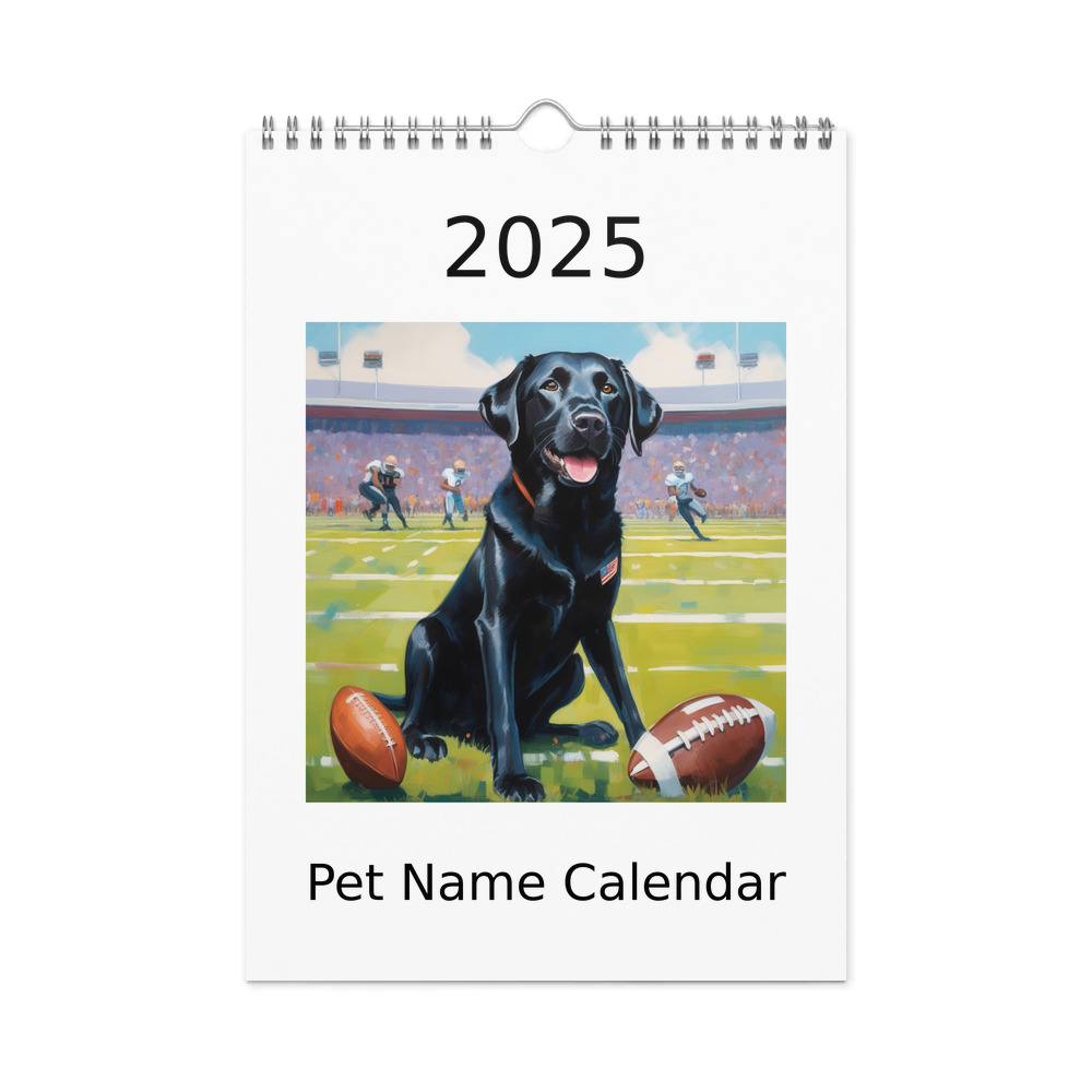 PugMug Custom Black Labrador Retriever Wall Calendar (2026)