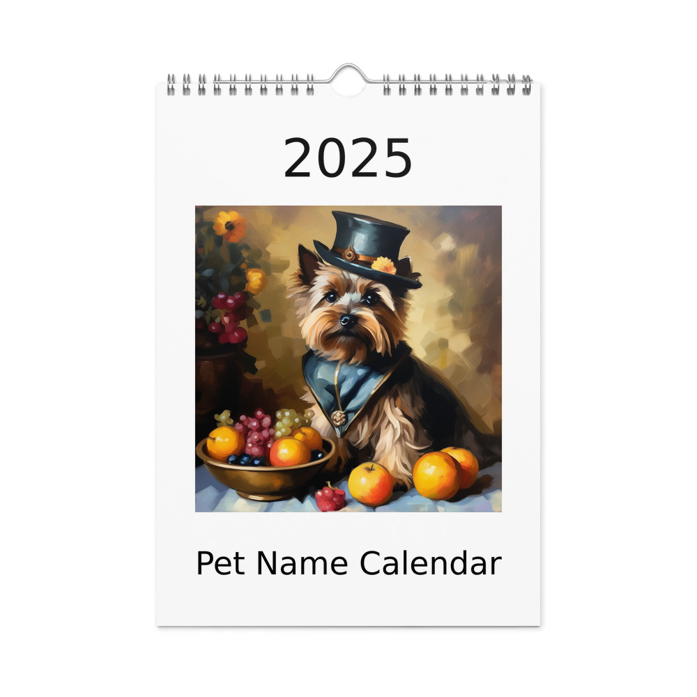 PugMug Custom Cairn Terrier Wall Calendar (2026)