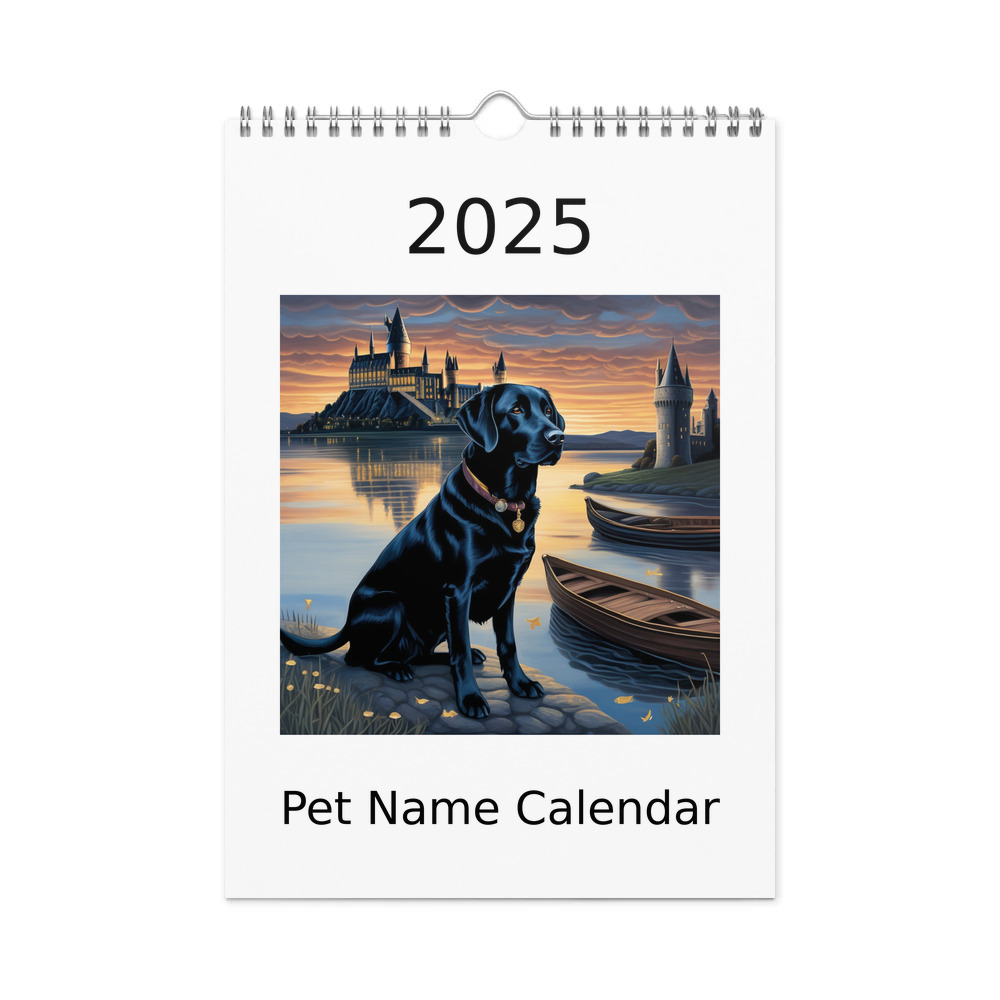 PugMug Custom Black Labrador Retriever Wall Calendar (2026)