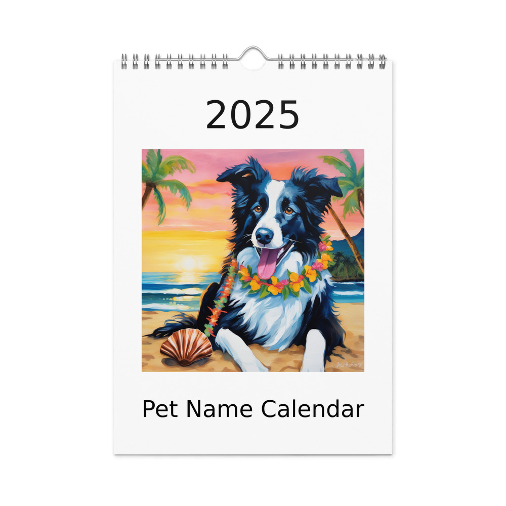 PugMug Custom Border Collie Wall Calendar (2026)