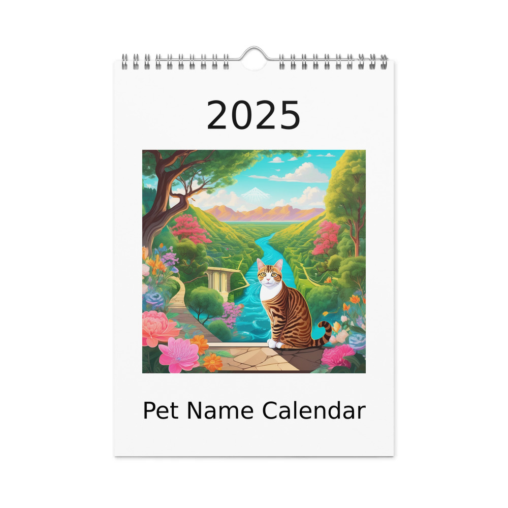 PugMug Custom Tabby Exotic Cat Wall Calendar (2026)