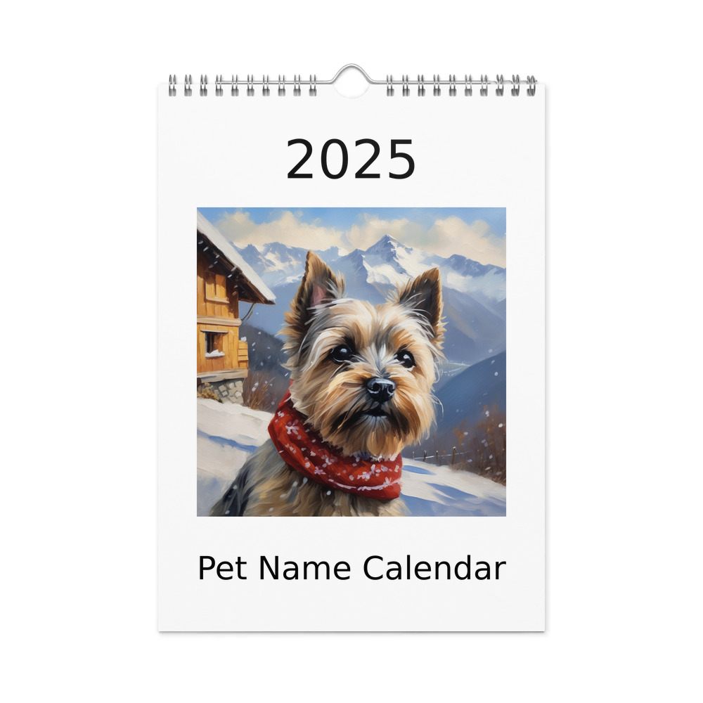 PugMug Custom Cairn Terrier Wall Calendar (2026)