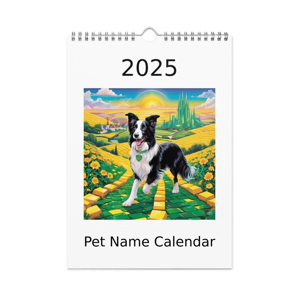 PugMug Custom Border Collie Wall Calendar (2026)