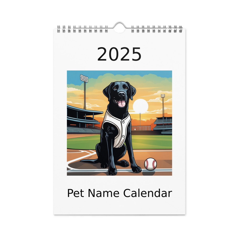 PugMug Custom Black Labrador Retriever Wall Calendar (2026)
