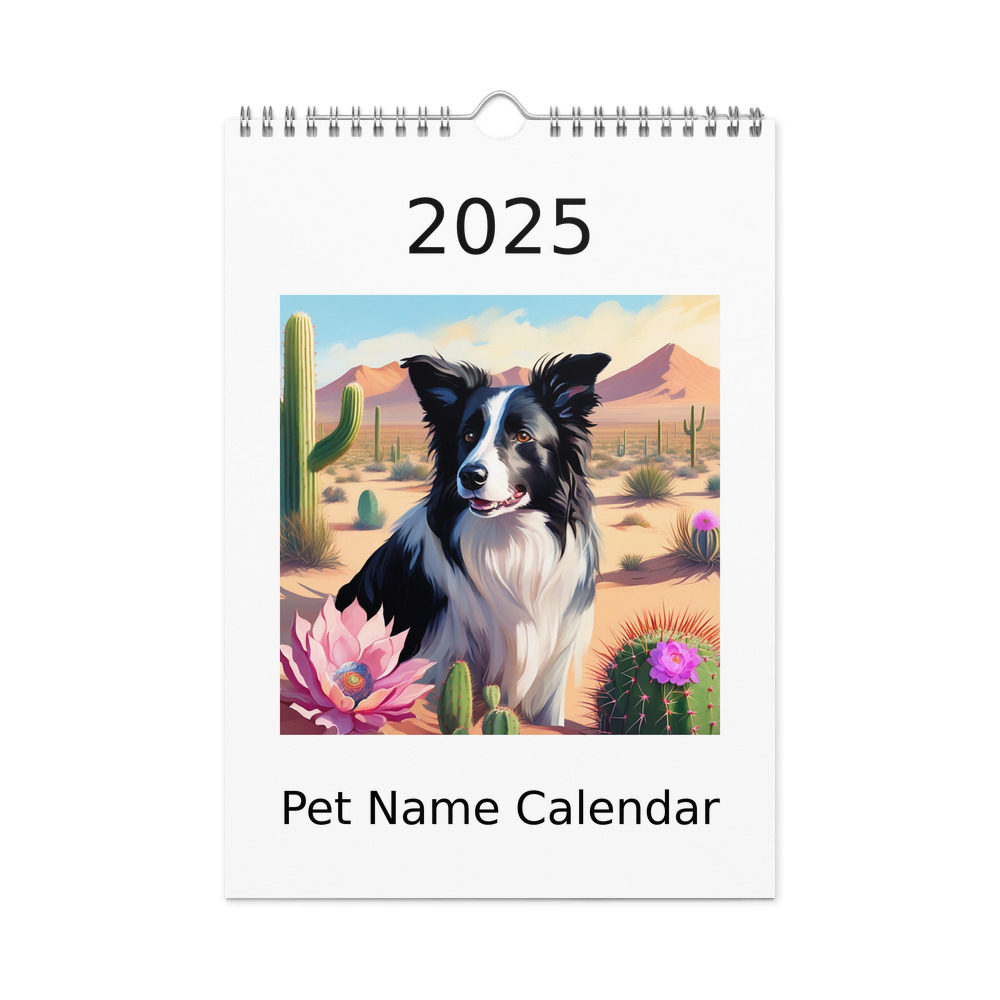 PugMug Custom Border Collie Wall Calendar (2026)