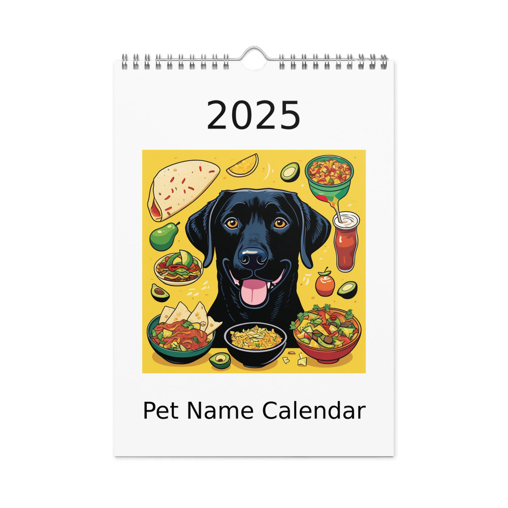 PugMug Custom Black Labrador Retriever Wall Calendar (2026)