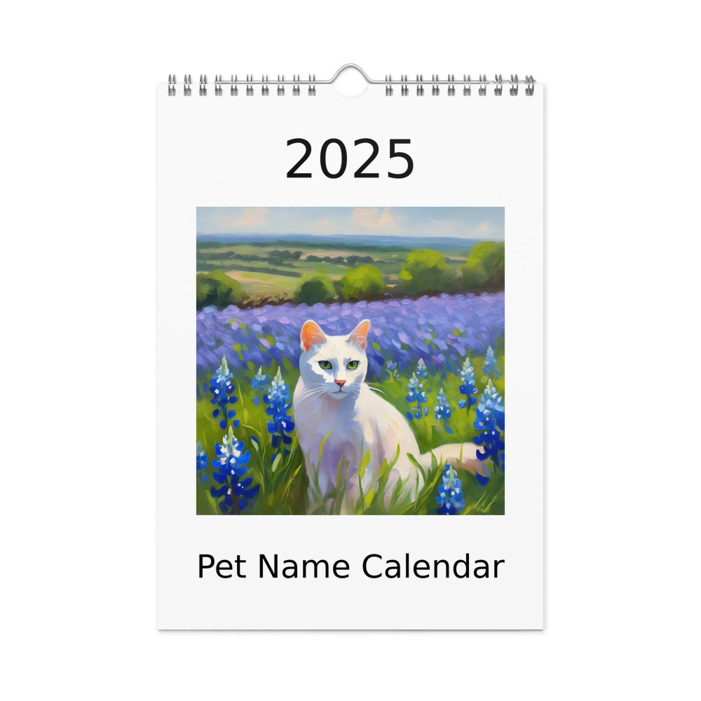 PugMug Custom White Companion Cat Wall Calendar (2026)