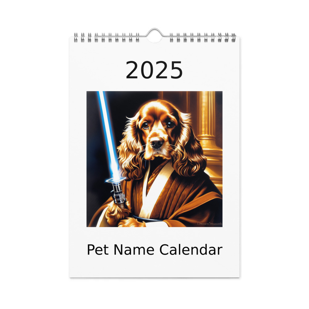 PugMug Custom English Cocker Spaniel Wall Calendar (2026)