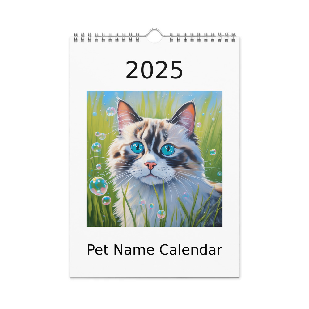 PugMug Custom Tabby Ragdoll Cat Wall Calendar (2026)
