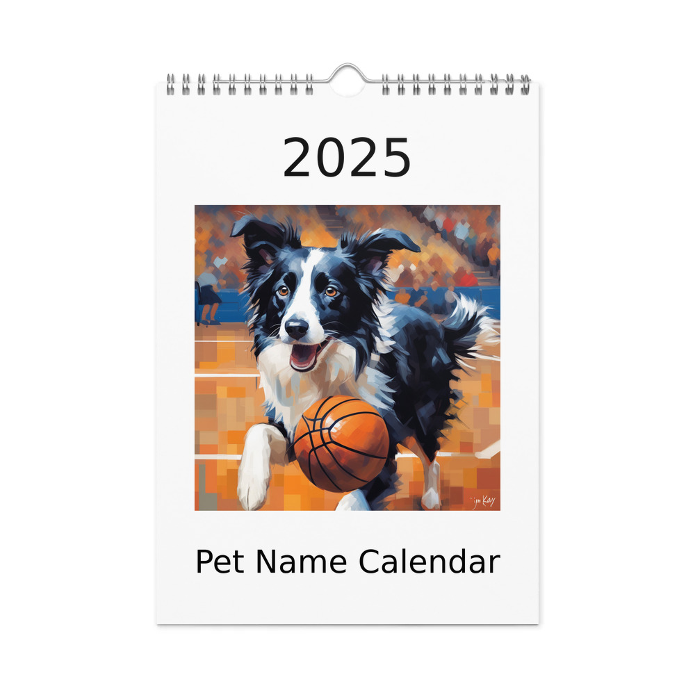 PugMug Custom Border Collie Wall Calendar (2026)