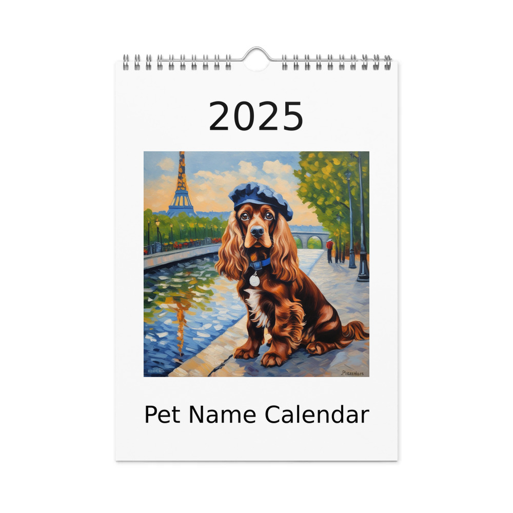 PugMug Custom English Cocker Spaniel Wall Calendar (2026)