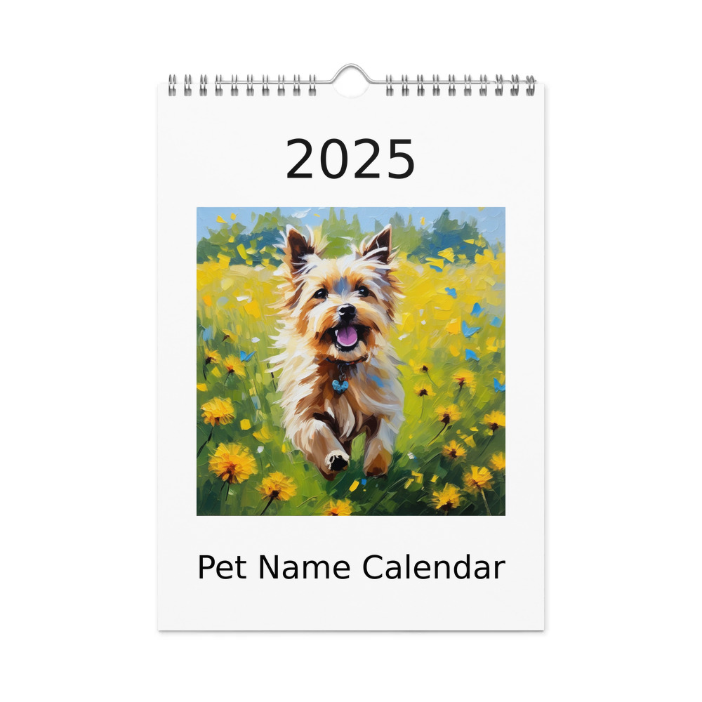 PugMug Custom Cairn Terrier Wall Calendar (2026)