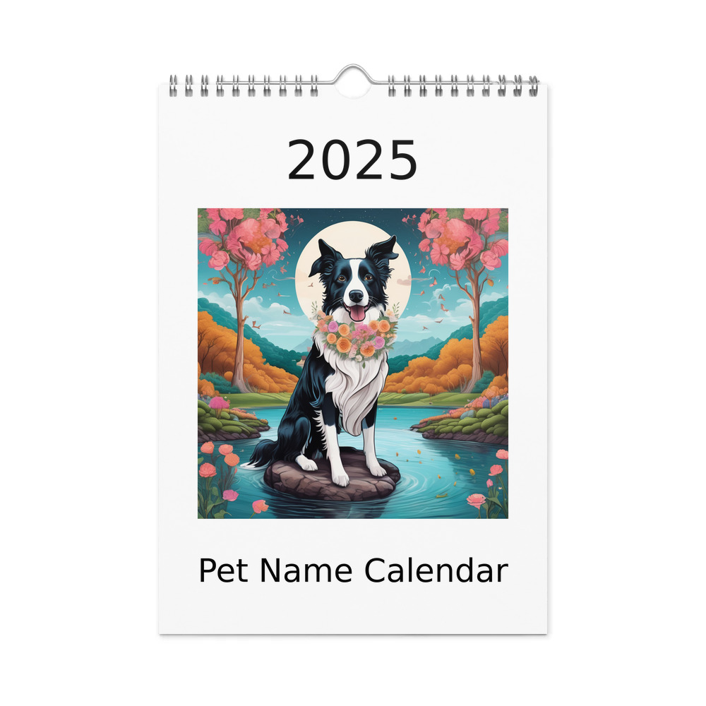 PugMug Custom Border Collie Wall Calendar (2026)
