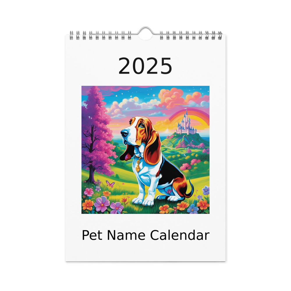 PugMug Custom Basset Hound Wall Calendar (2026)