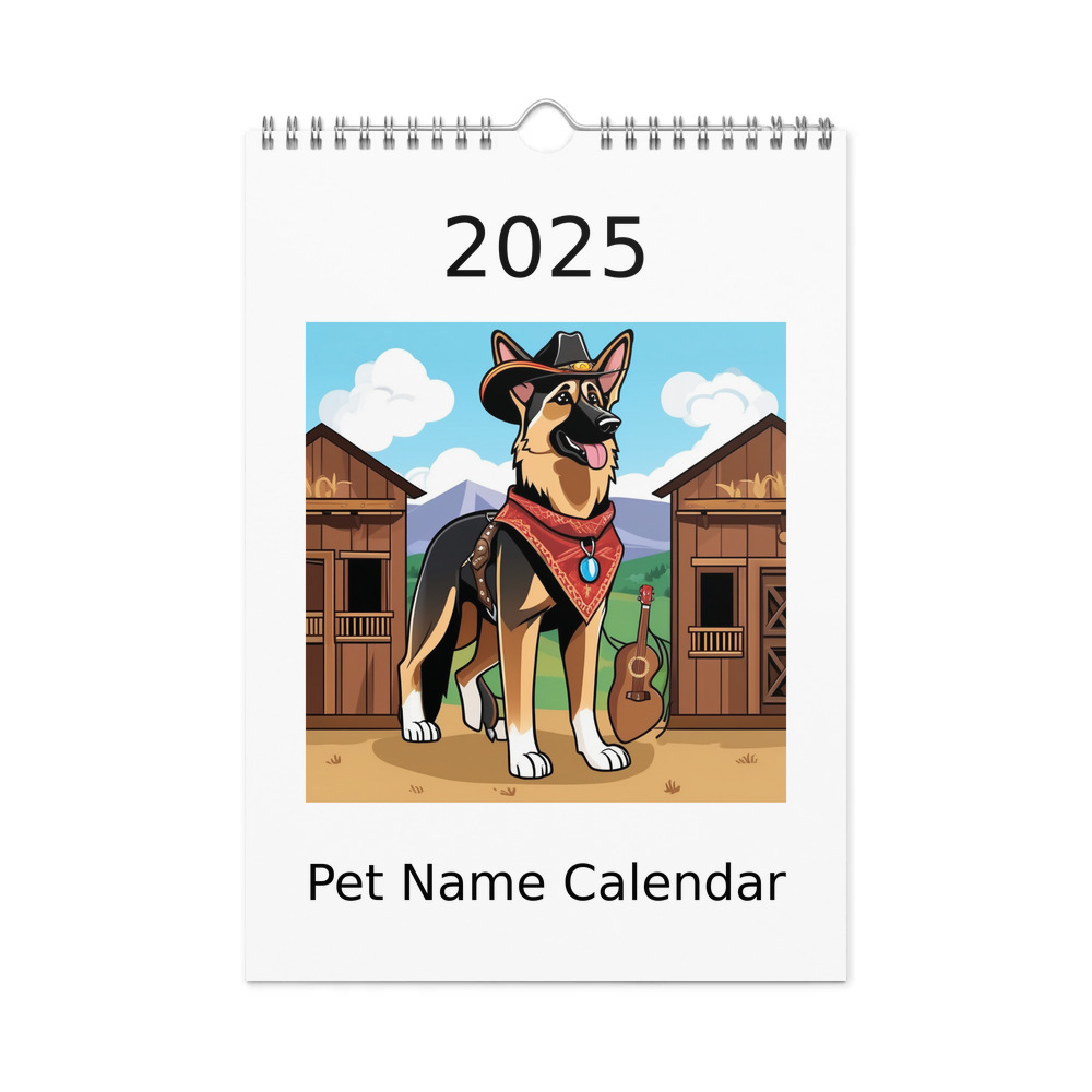 PugMug Custom German Shepherd Dog Wall Calendar (2026)