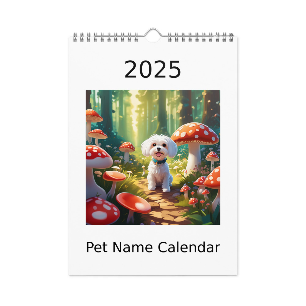 PugMug Custom Maltese Dog Wall Calendar (2026)