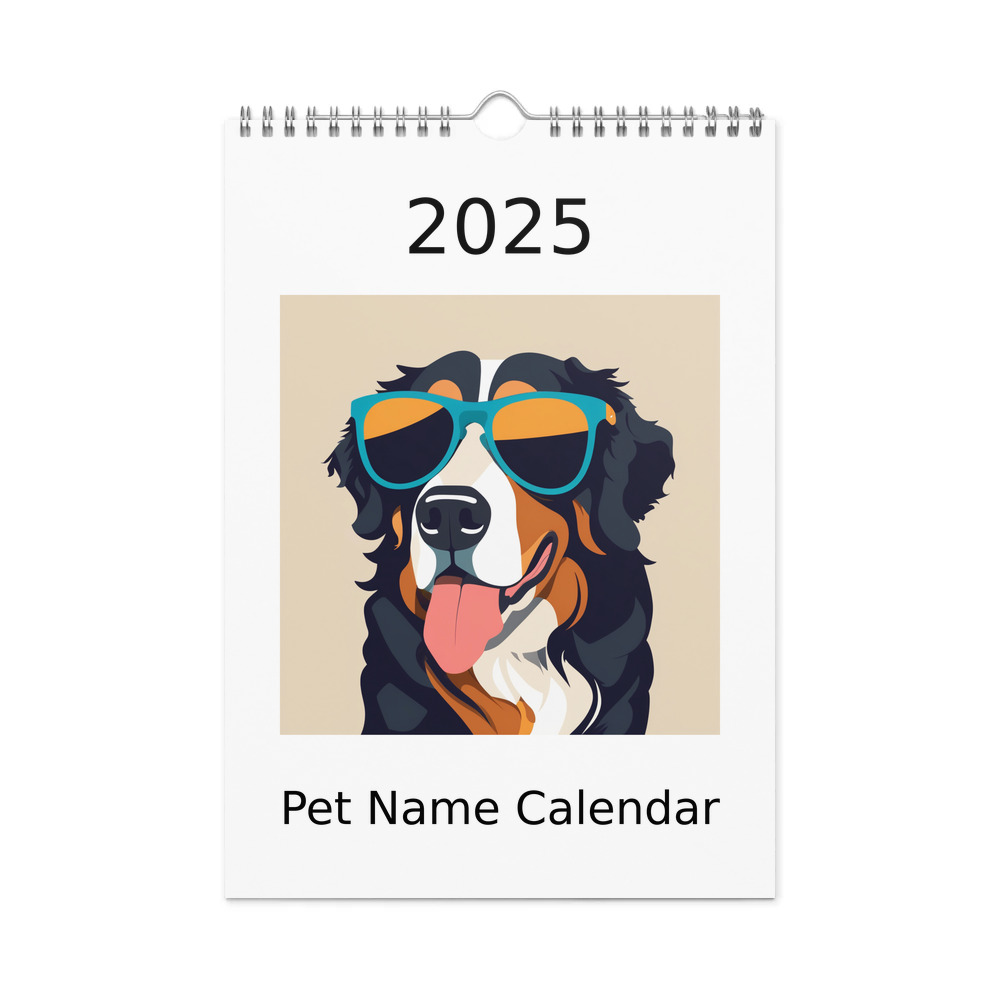 PugMug Custom Bernese Mountain Dog Wall Calendar (2026)