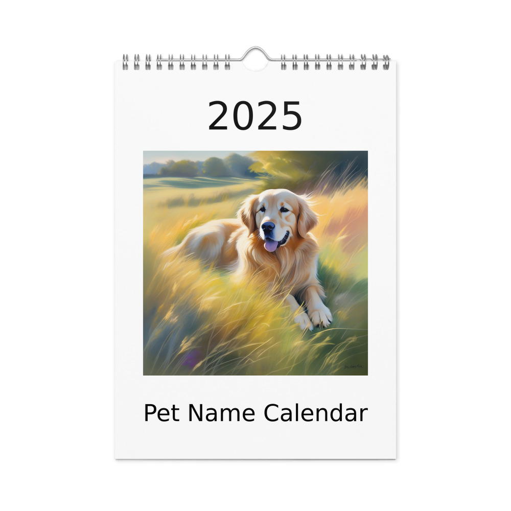 PugMug Custom Golden Retriever Wall Calendar (2026)