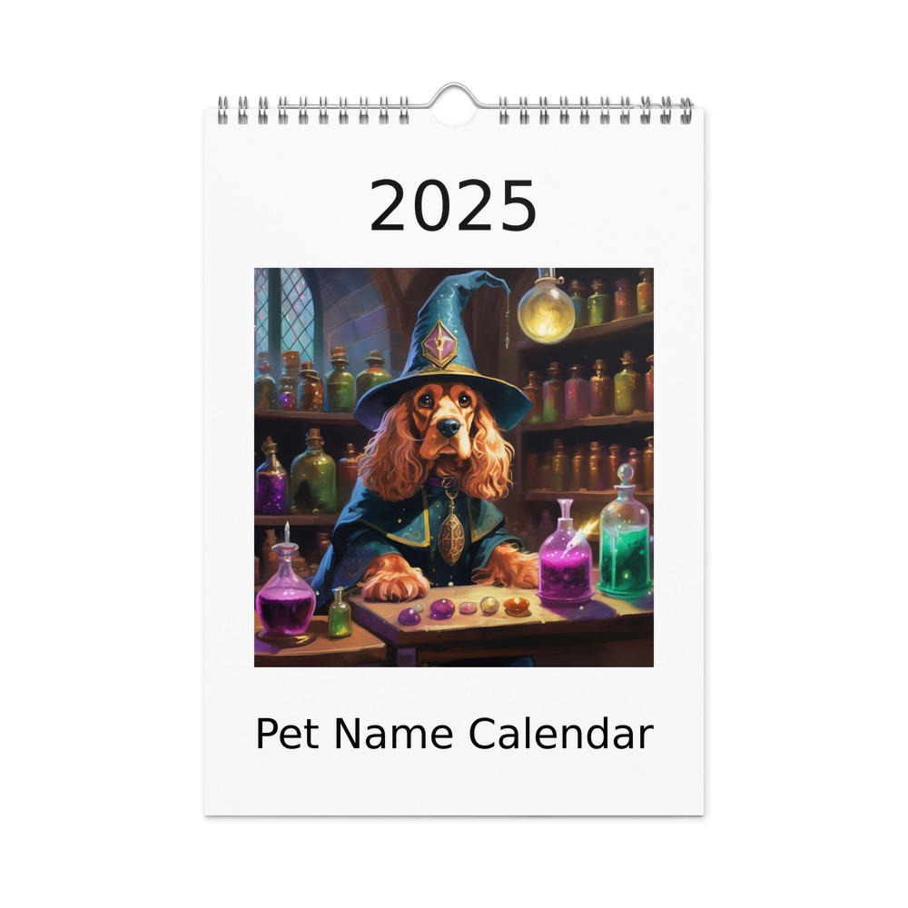 PugMug Custom Cocker Spaniel Wall Calendar (2026)