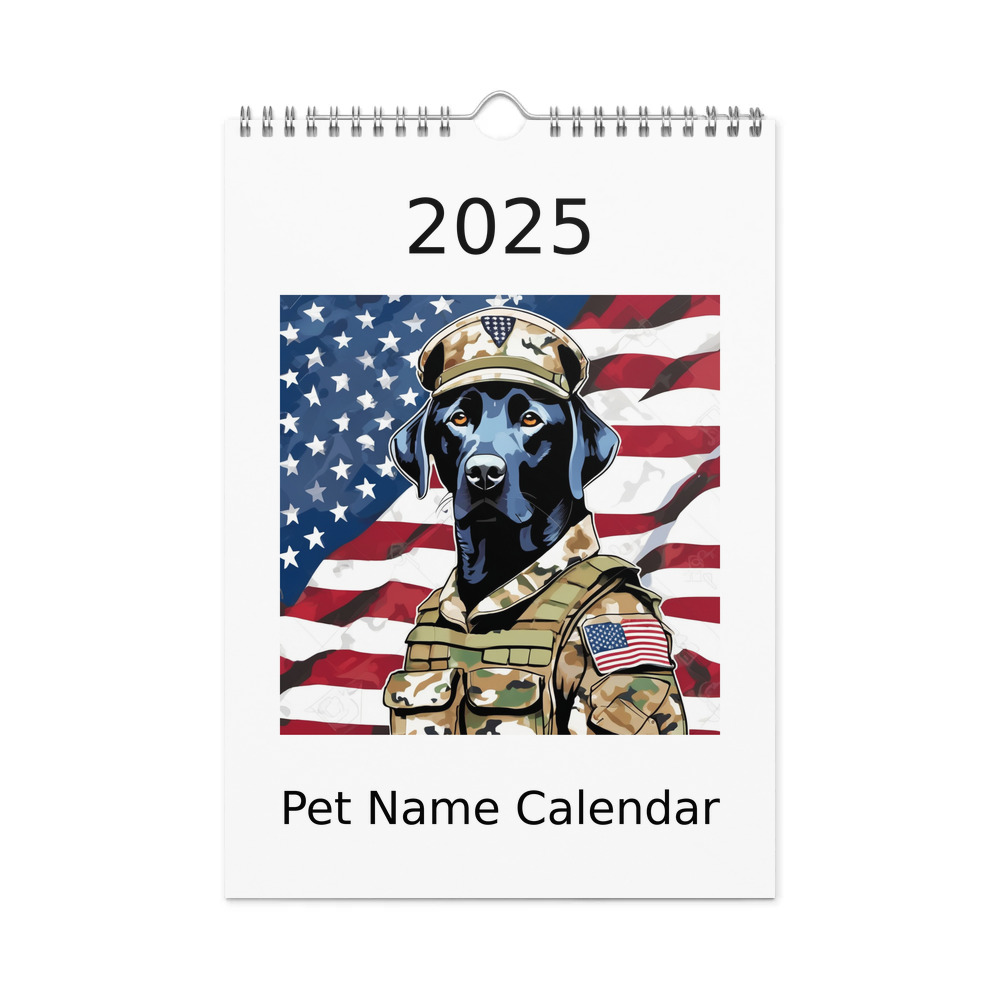 PugMug Custom Black Labrador Retriever Wall Calendar (2026)