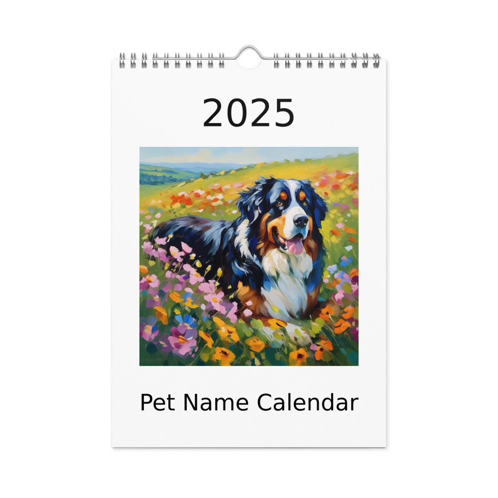 PugMug Custom Bernese Mountain Dog Wall Calendar (2026)