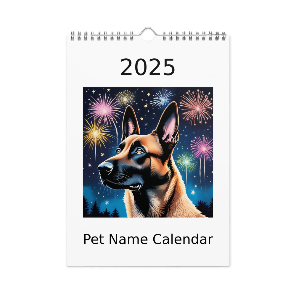 PugMug Custom Belgian Malinois Wall Calendar (2026)