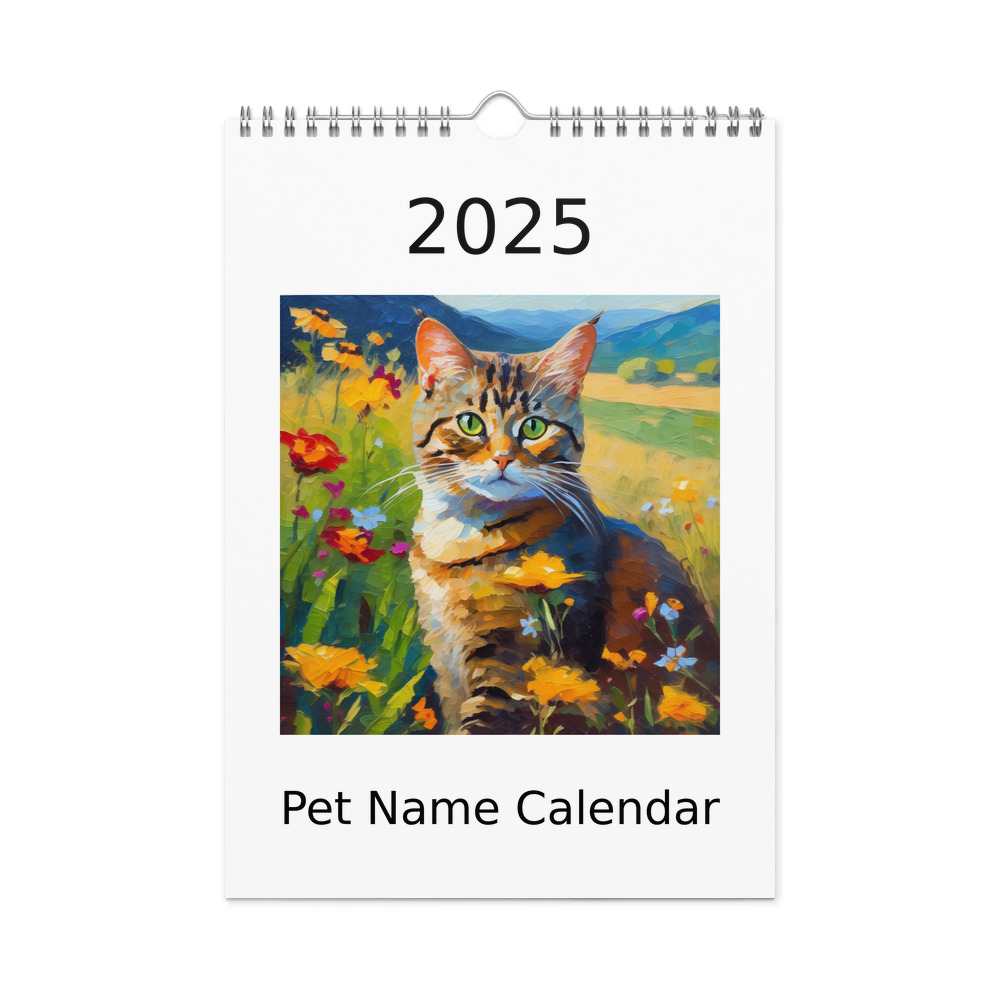 PugMug Custom Tabby Exotic Cat Wall Calendar (2026)