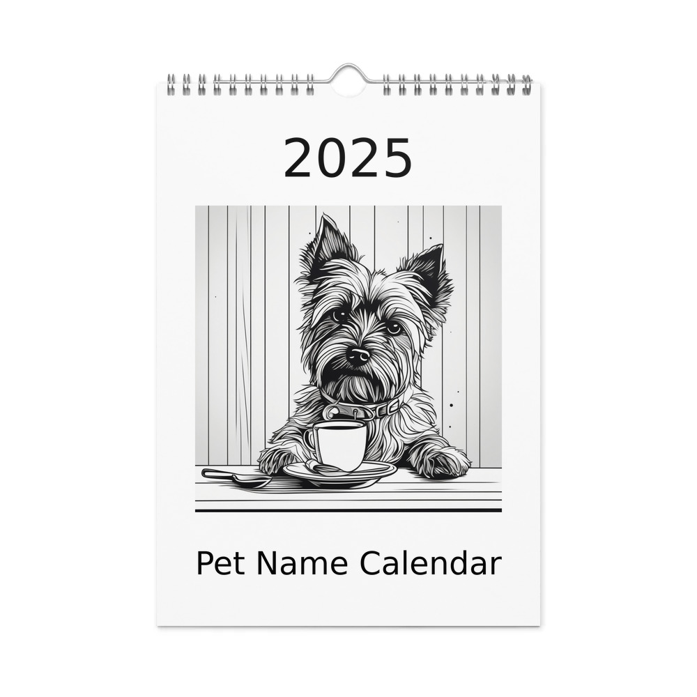 PugMug Custom Cairn Terrier Wall Calendar (2026)