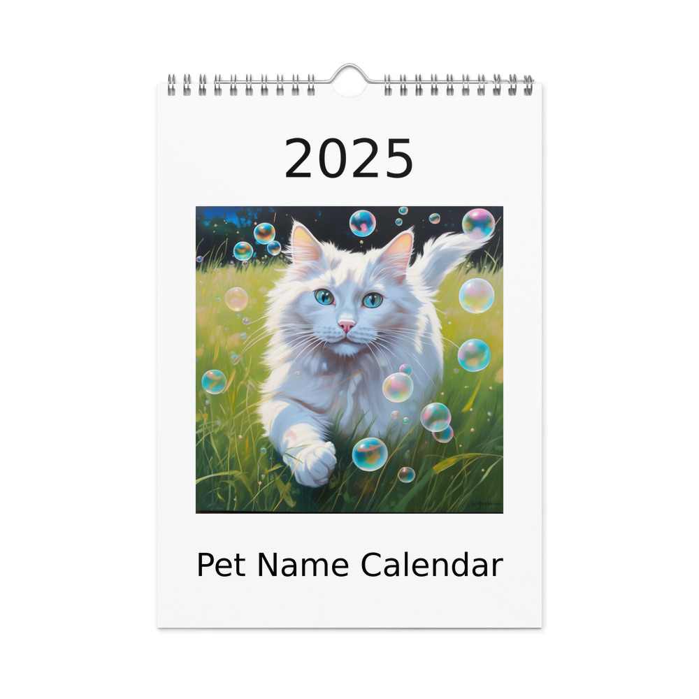 PugMug Custom White Ragdoll Cat Wall Calendar (2026)