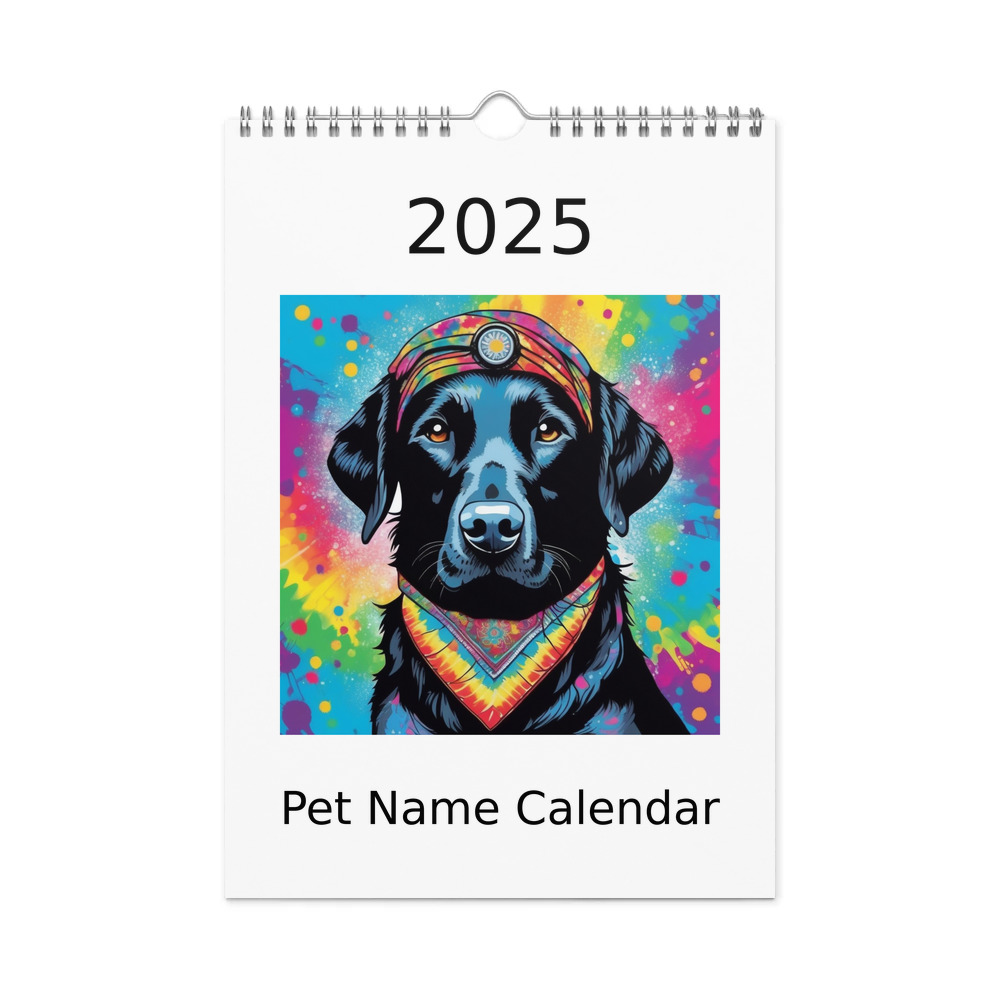 PugMug Custom Black Labrador Retriever Wall Calendar (2026)