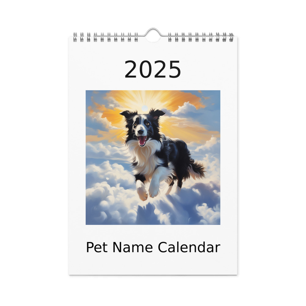 PugMug Custom Border Collie Wall Calendar (2026)