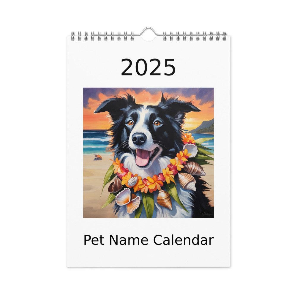 PugMug Custom Border Collie Wall Calendar (2026)