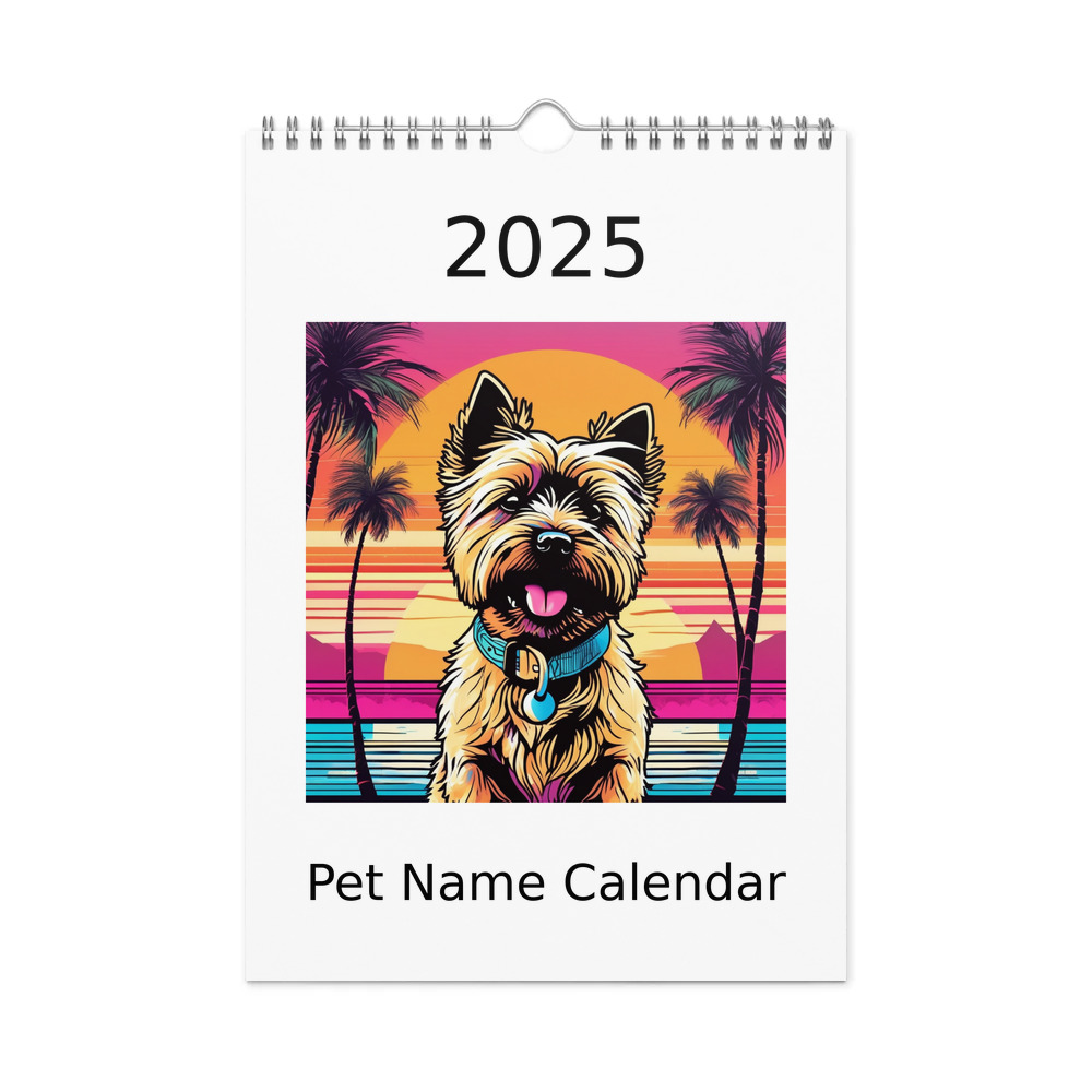 PugMug Custom Cairn Terrier Wall Calendar (2026)