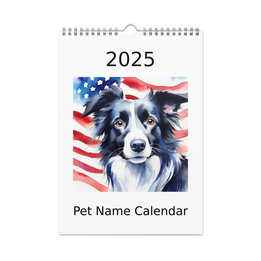 PugMug Custom Border Collie Wall Calendar (2026)