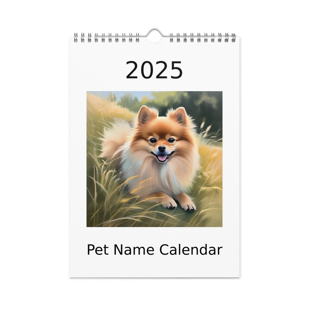 PugMug Custom Tan Pomeranian Wall Calendar (2026)