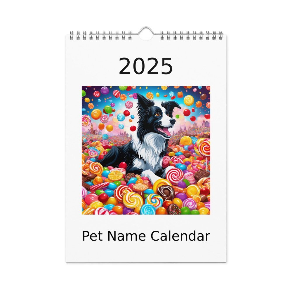 PugMug Custom Border Collie Wall Calendar (2026)
