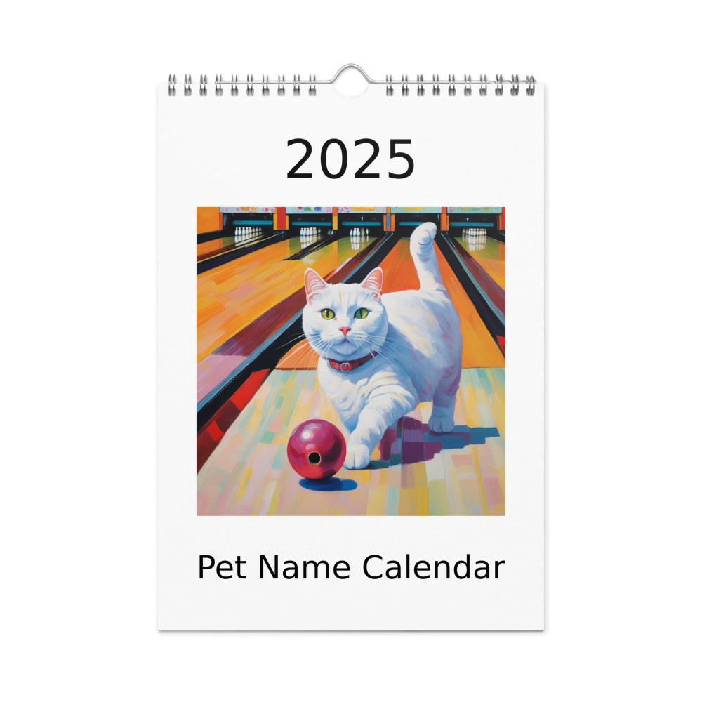 PugMug Custom White Companion Cat Wall Calendar (2026)