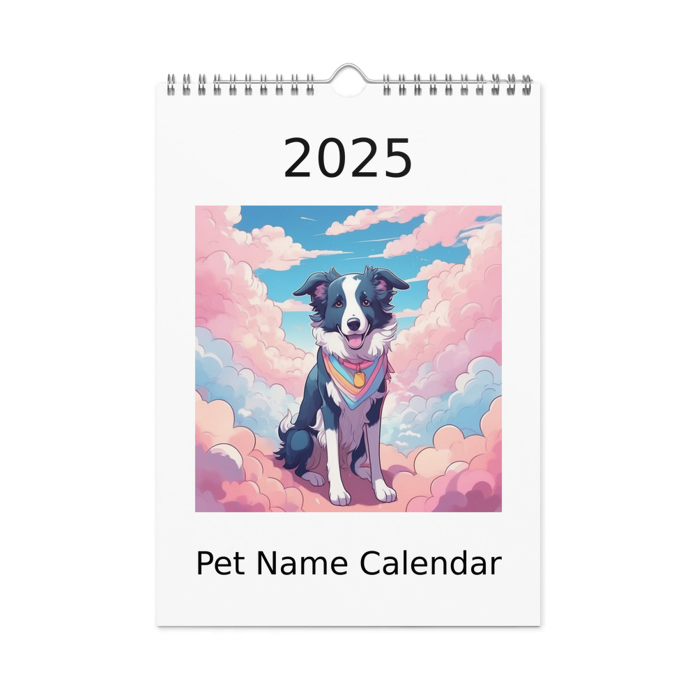 PugMug Custom Border Collie Wall Calendar (2026)