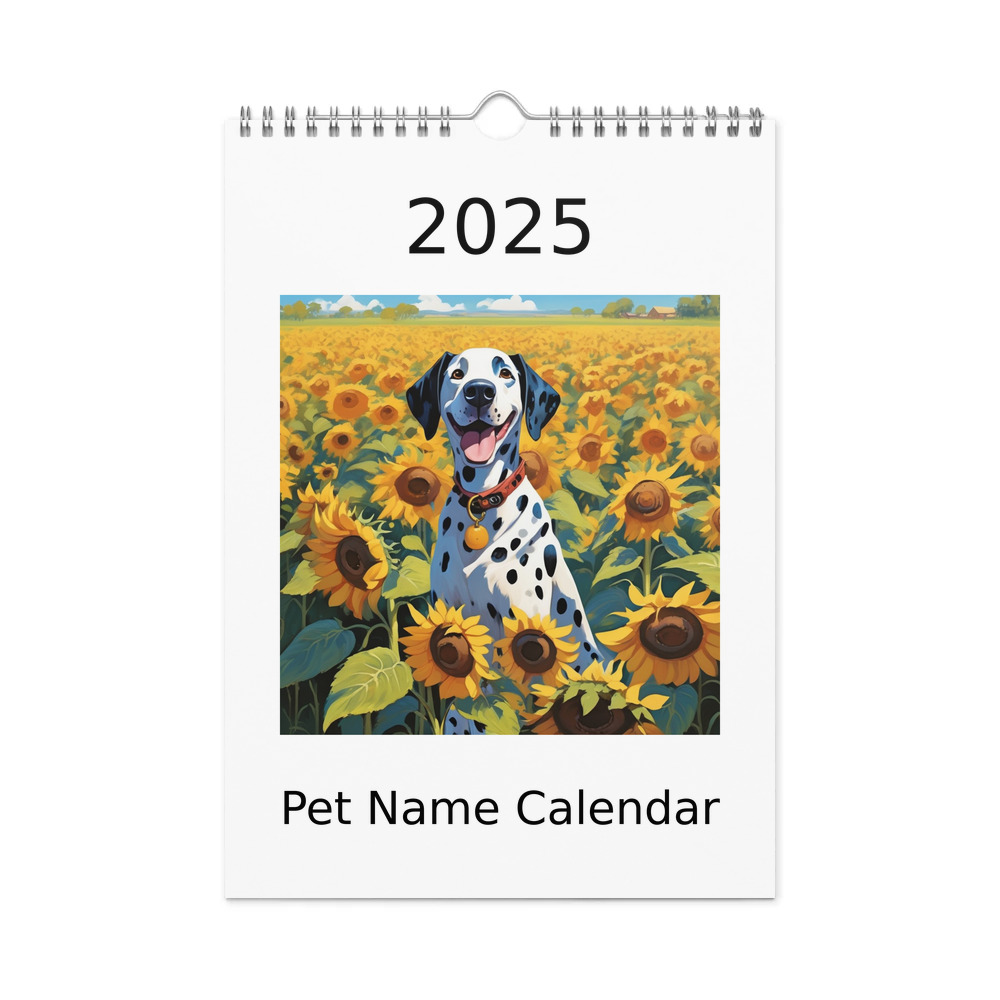 PugMug Custom Dalmatian Wall Calendar (2026)