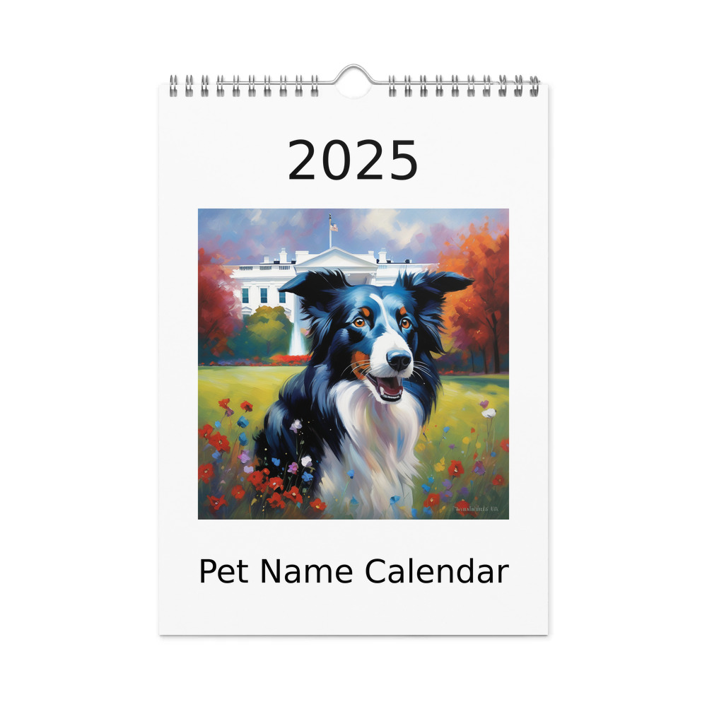 PugMug Custom Border Collie Wall Calendar (2026)