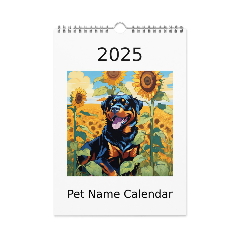 PugMug Custom Rottweiler Wall Calendar (2026)