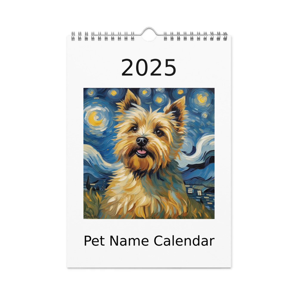 PugMug Custom Cairn Terrier Wall Calendar (2026)
