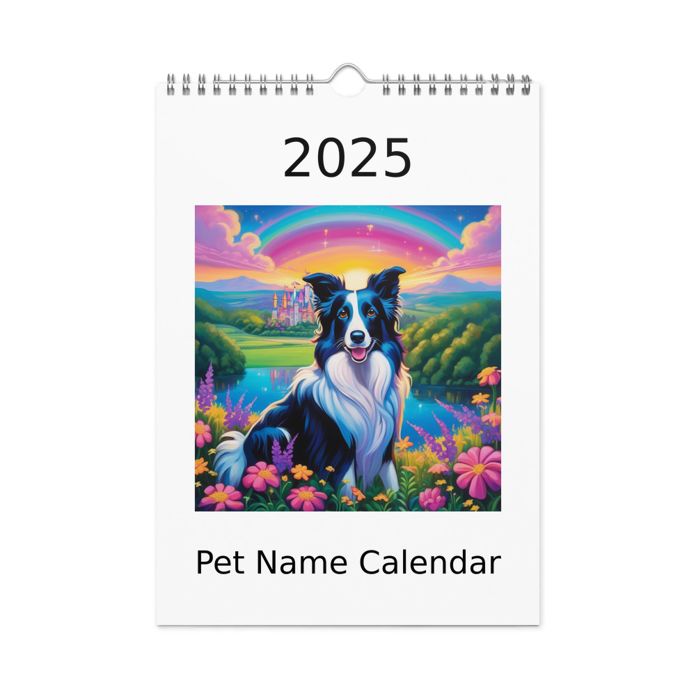 PugMug Custom Border Collie Wall Calendar (2026)