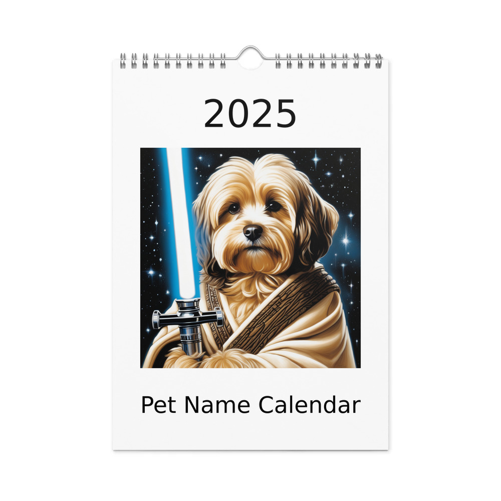 PugMug Custom Tan Havanese Dog Wall Calendar (2026)