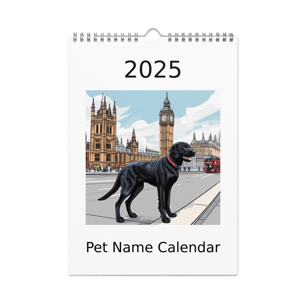 PugMug Custom Black Labrador Retriever Wall Calendar (2026)