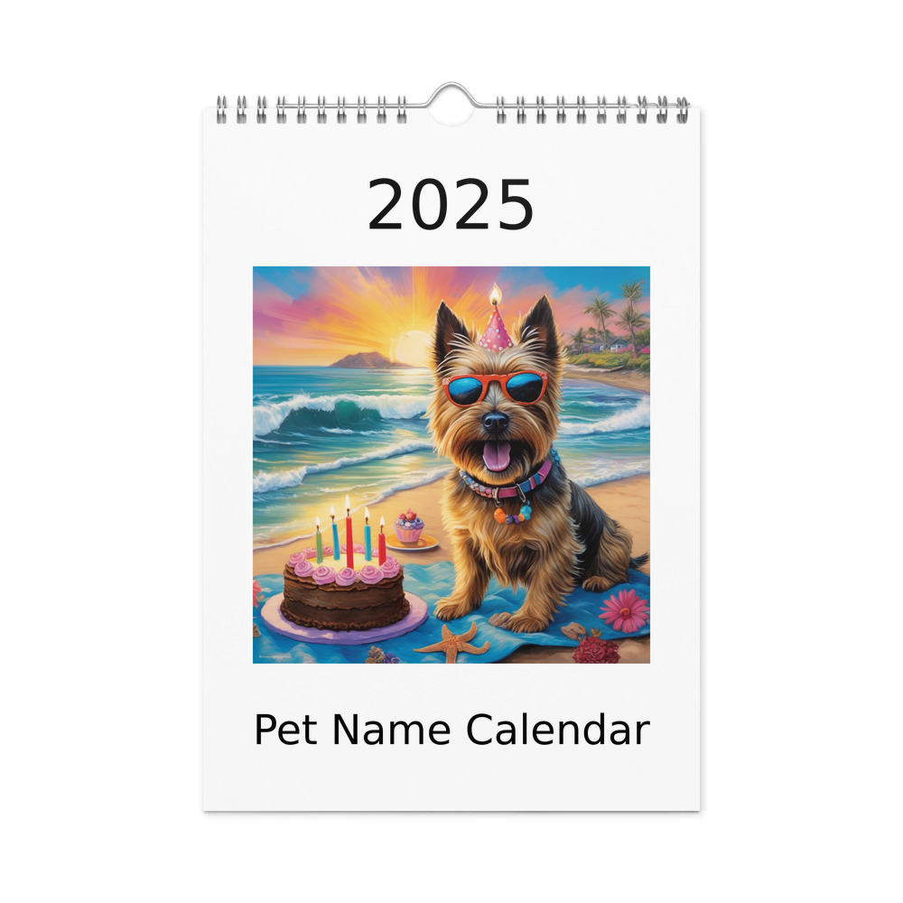 PugMug Custom Cairn Terrier Wall Calendar (2026)