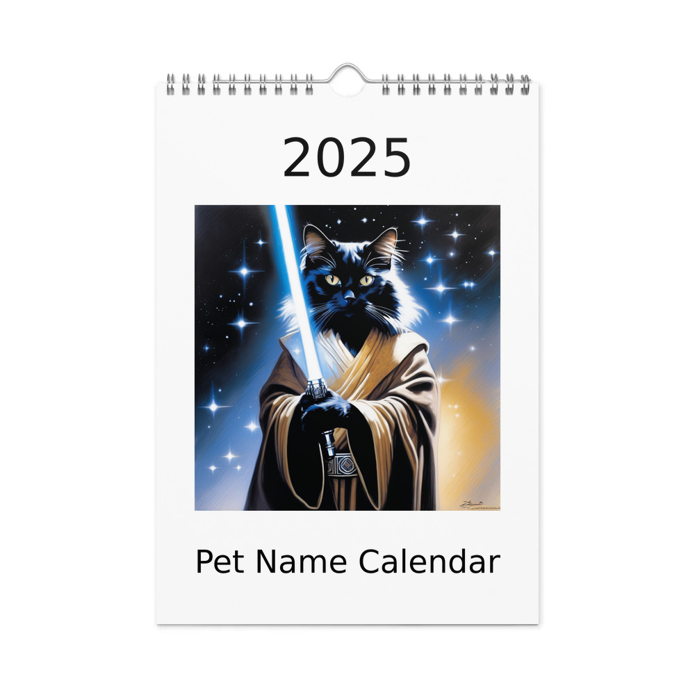 PugMug Custom Black Ragdoll Cat Wall Calendar (2026)