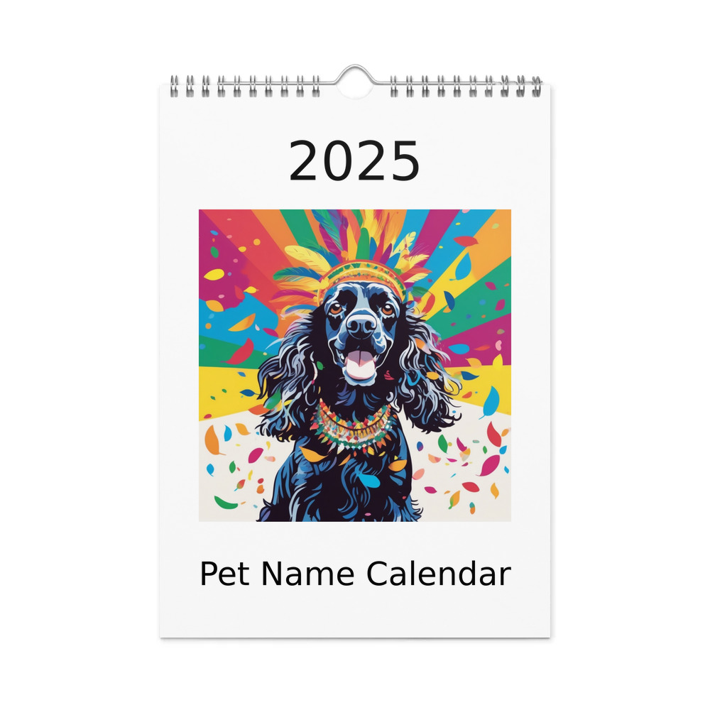 PugMug Custom English Cocker Spaniel Wall Calendar (2026)