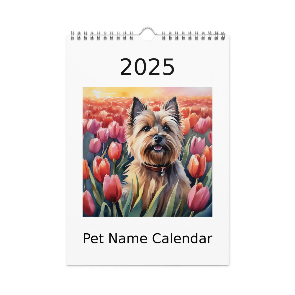 PugMug Custom Cairn Terrier Wall Calendar (2026)