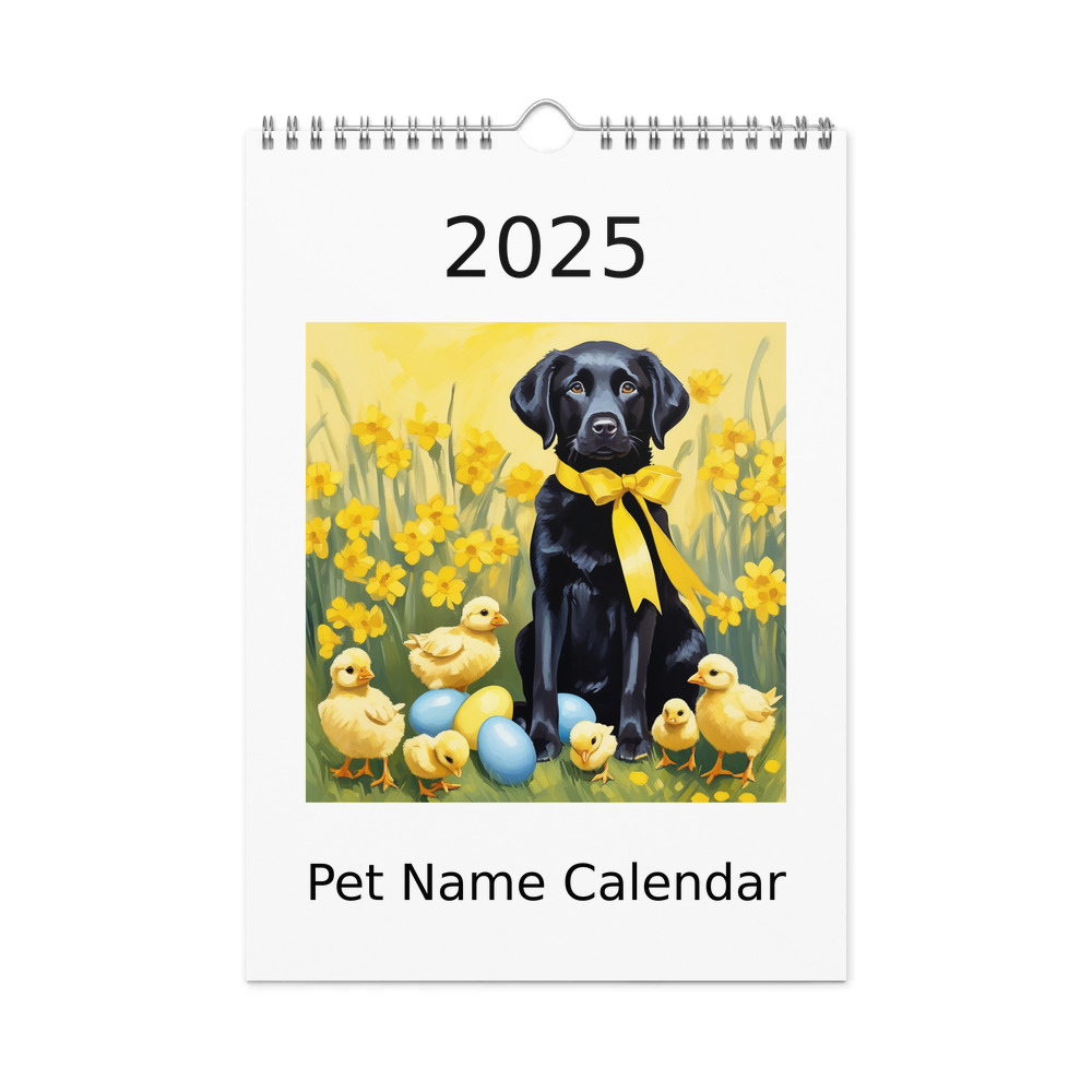PugMug Custom Black Labrador Retriever Wall Calendar (2026)